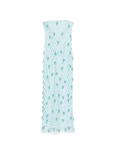 Simkhai Beaded Strapless Maxi Dress In Blue
