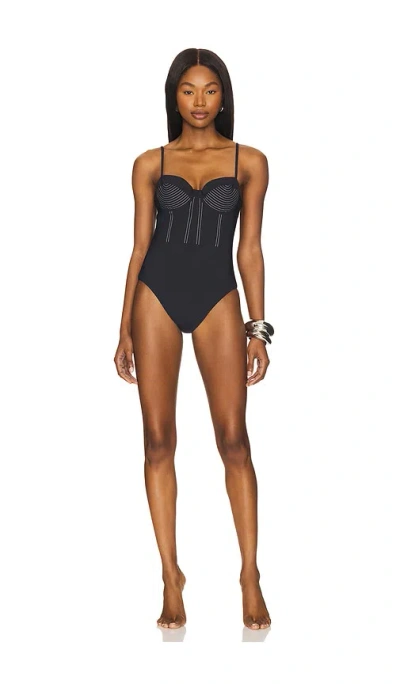 Simkhai Beatrix Bustier One Piece In Black