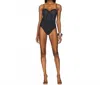 Simkhai Beatrix Bustier One Piece Swimsuit In Black In Black