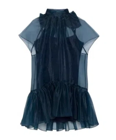 Simkhai Beaux Ruffled Mini Dress In Blue