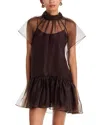 Simkhai Beaux Tiered Mini Dress In Brown