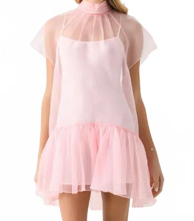 Simkhai Beaux Tiered Mini Dress In Pink