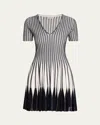 Simkhai Beckett Vertical-stripe Mini Dress