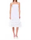 Simkhai Bella Floral Sleeveless Midi Dress In White