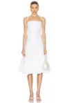 Simkhai Bella Floral Sleeveless Midi Dress In White
