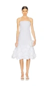 Simkhai Bella Floral Sleeveless Midi Dress In White