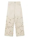 Simkhai Betty Floral-lace Jeans In Neutral