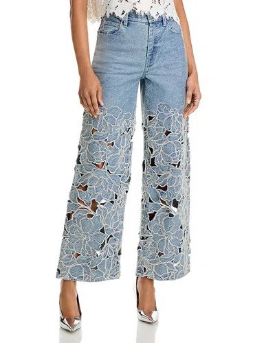 Simkhai Betty High Rise Straight Leg Jeans In Boca In Blue