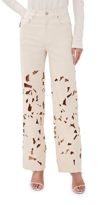 Simkhai Betty Straight Leg Jeans Marshmallow In Neutral