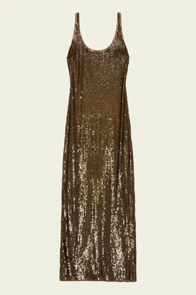 Simkhai Bex Embellished Maxi Dress In Ochre In Brown