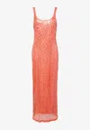 Simkhai Bex Tank Maxi Dress In Coral