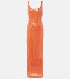 Simkhai Bex Tank Maxi Dress In Orange