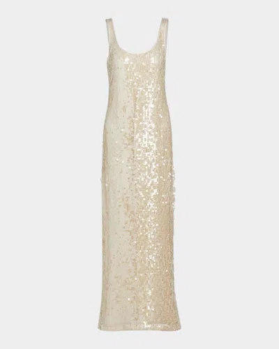 Simkhai Bex Sequined Tank Maxi Dress In Gold