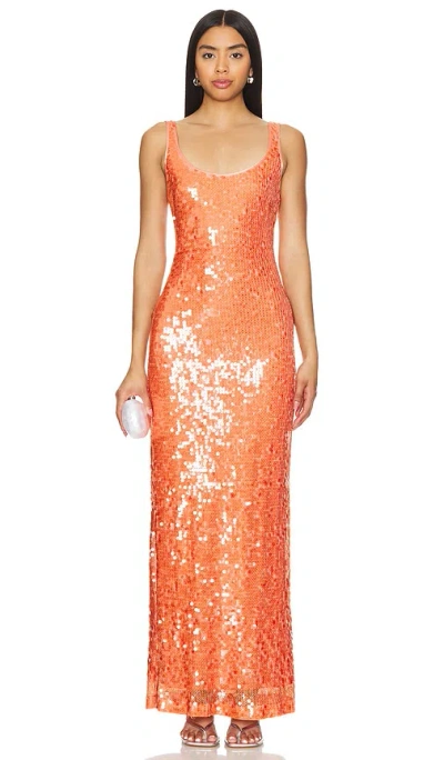 Simkhai Bex Tank Maxi Dress In Coral