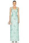 Simkhai Bex Maxi Dress In Seafoam