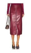 Simkhai Bianca Midi Skirt Oxblood In 深红色