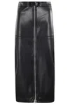 Simkhai Bianca Faux Leather Midi Skirt In Black