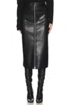 Simkhai Bianca Faux Leather Midi Skirt In Black