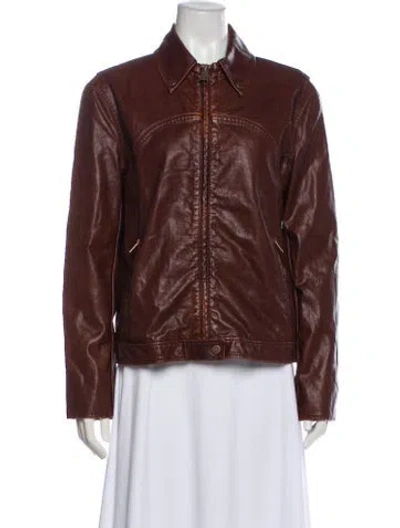 Pre-owned Simkhai Biker Jacket In Brown