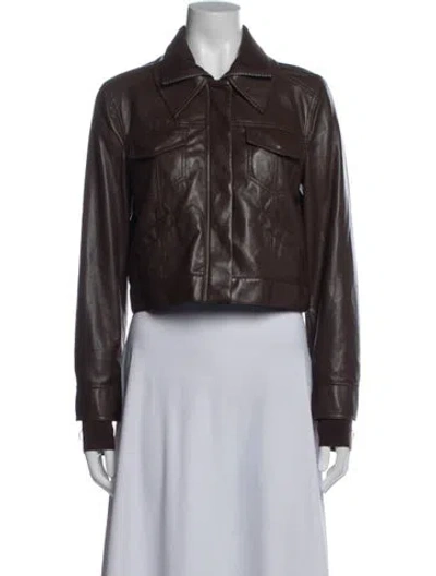 Pre-owned Simkhai Biker Jacket In Brown