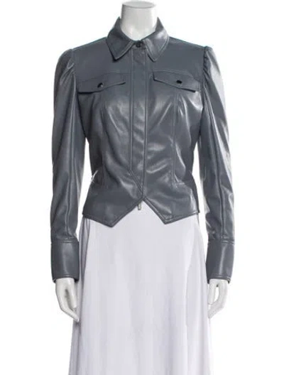 Pre-owned Simkhai Biker Jacket In Gray