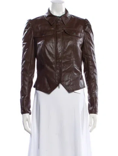 Pre-owned Simkhai Biker Jacket W/ Tags In Brown