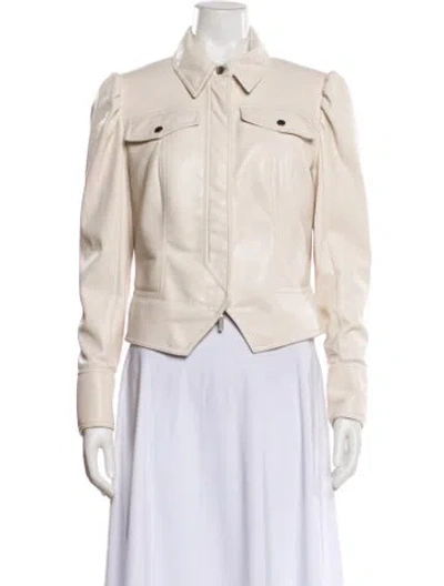 Pre-owned Simkhai Biker Jacket In White