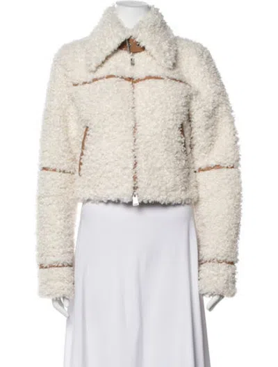 Pre-owned Simkhai Biker Jacket In White