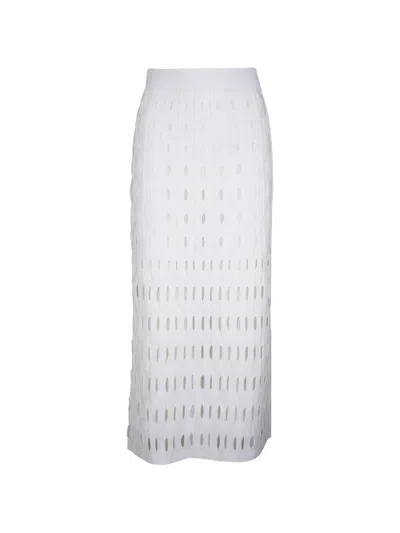 Simkhai Billie Cut-out Skirt In White