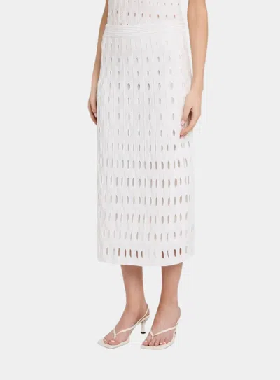 Simkhai Billie Knit Midi Skirt In Ivory In White