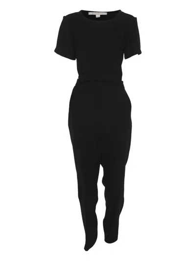 Pre-owned Simkhai Round-neck Short-sleeve Jumpsuit In Black
