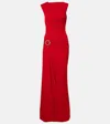 Simkhai Blaine Jersey Gown In Crimson In Red