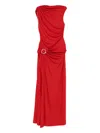 Simkhai Blaine Jersey Gown In Crimson In Red
