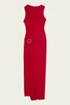 Simkhai Blaine Jersey Gown In Crimson In Red