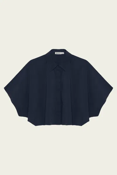Simkhai Blair Cotton Shirt In Midnight In Blue