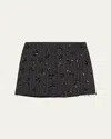 Simkhai Blaire Sequined Mini Skirt In Black