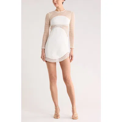 Simkhai Blaise Long Sleeve Minidress In White