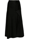 Simkhai Blane Midi Skirt Black 6 In Black