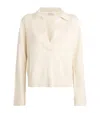 Simkhai Womens Ivory Open-collar Cotton And Cashmere-blend Jumper In Ivory