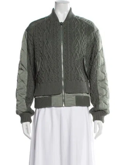 Pre-owned Simkhai Bomber Jacket In Green