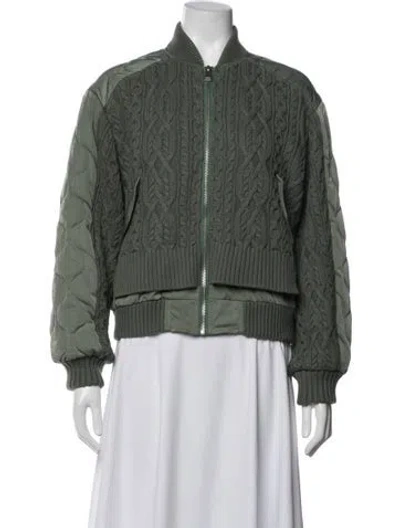 Pre-owned Simkhai Bomber Jacket In Green