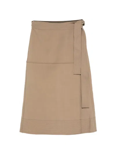Simkhai Bonded Wrap-style Skirt In Neutrals