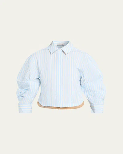 SIMKHAI BOONE STRIPE COMBO SHIRT