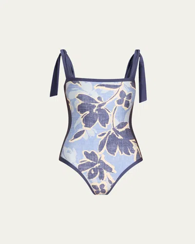 SIMKHAI BOW-STRAP ONE-PIECE SWIMSUIT