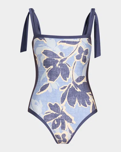 SIMKHAI BOW-STRAP ONE-PIECE SWIMSUIT