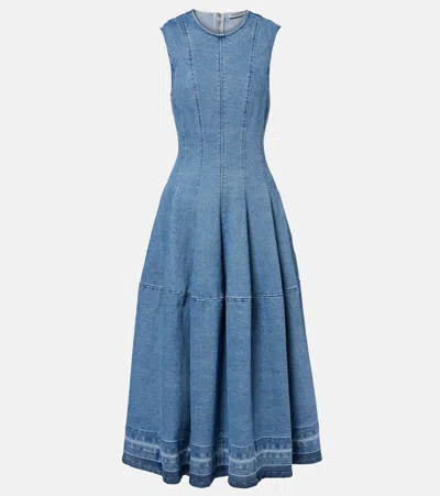 Simkhai Bowen Denim Maxi Dress In Blue