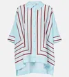 Simkhai Bowman Printed Oversized Shirt In Blue