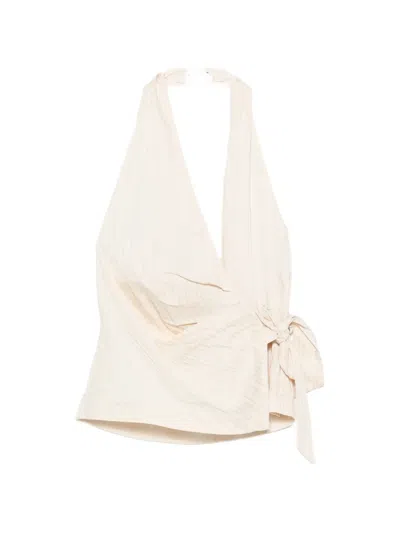 Simkhai Bria Wrap-style Top In Neutral