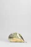 Simkhai Bridget Metal Oyster Shell Clutch In Gold