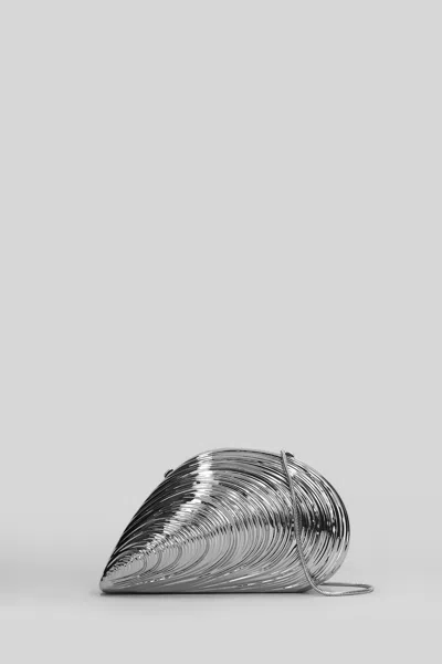 Simkhai Bridget Clutch In Silver Brass